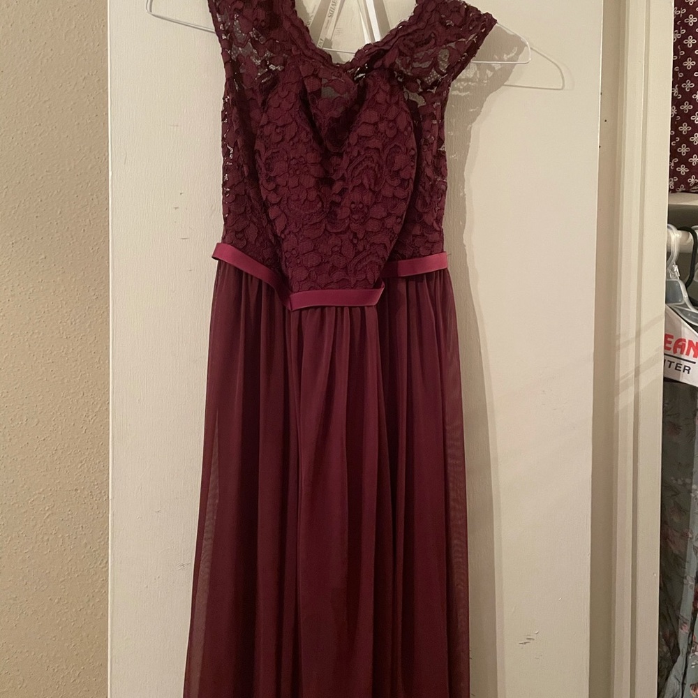 Wine David’s bridal dress